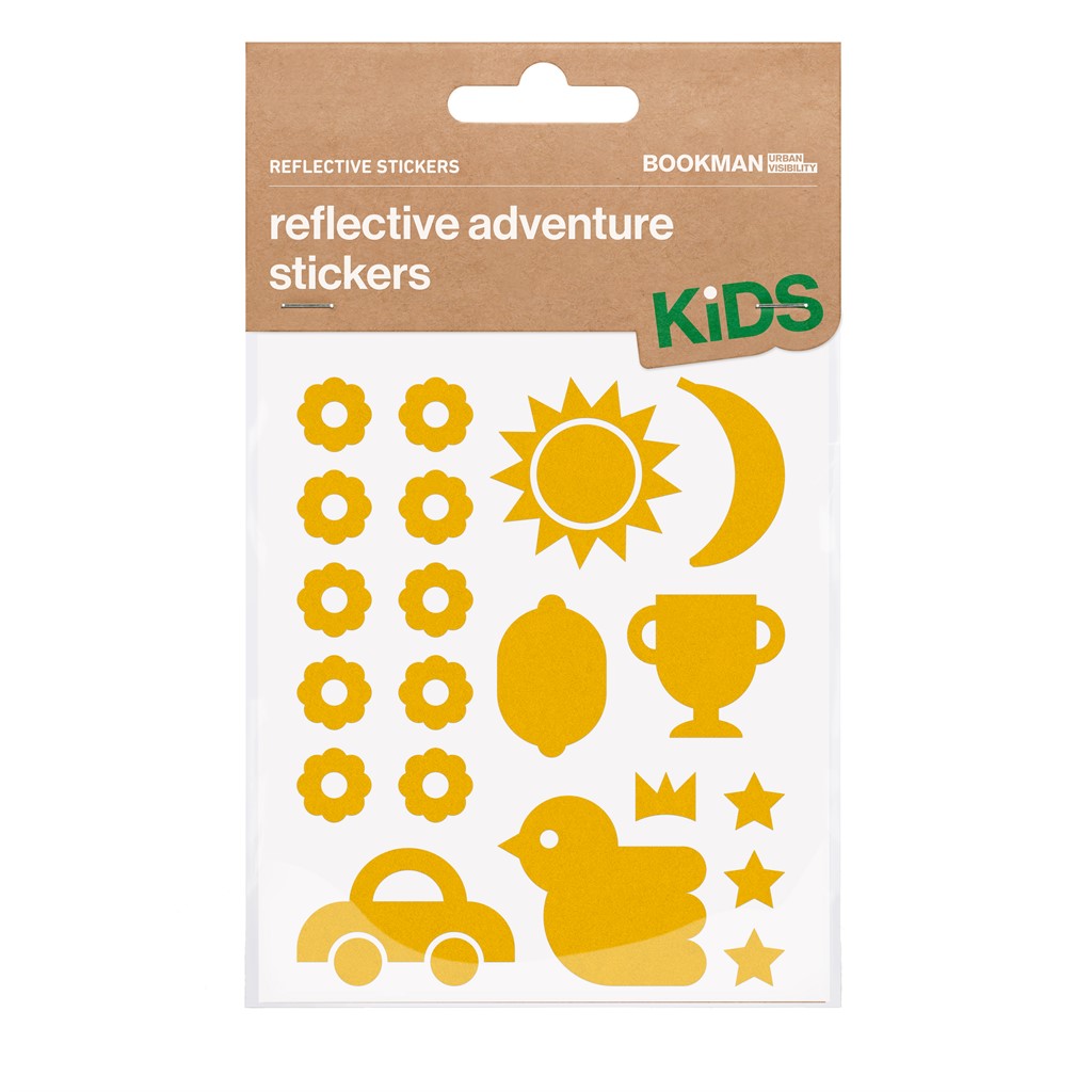 Bookman Kids Reflective Adventure Stickers Yellow2